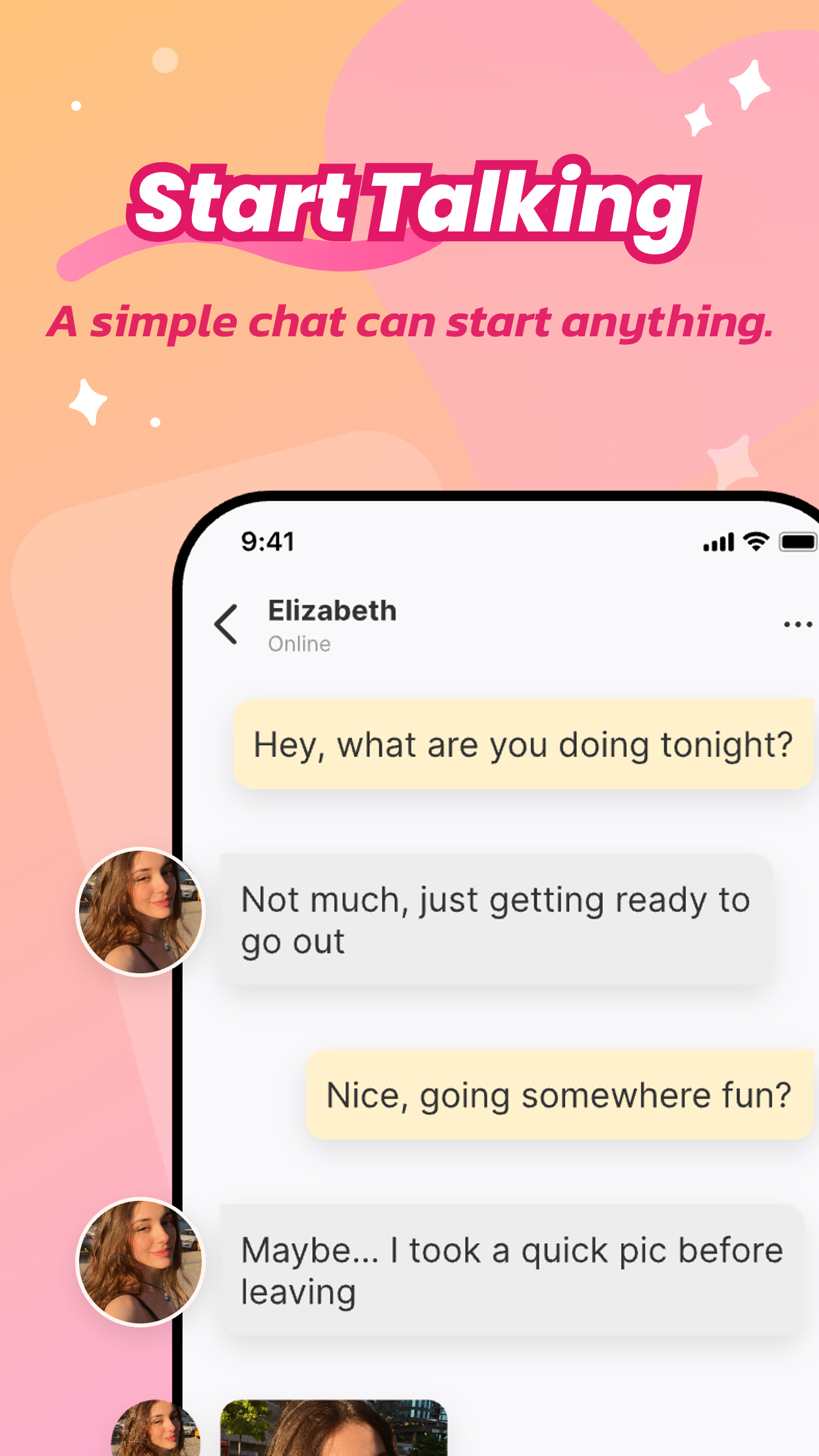 Start talking in chat